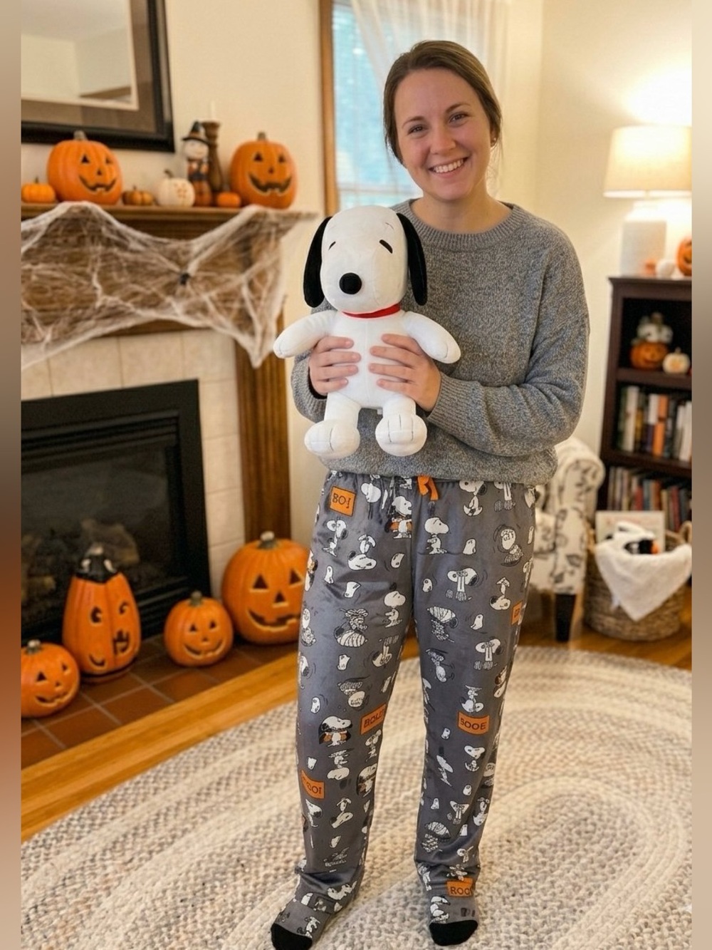 Peanuts Snoopy Halloween Pajama Pants Size M Unisex